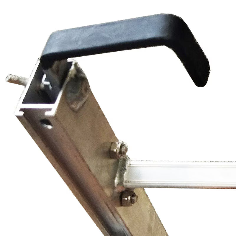 トラック昇降設備　伸縮ラダーの取り付けフックを示した拡大図