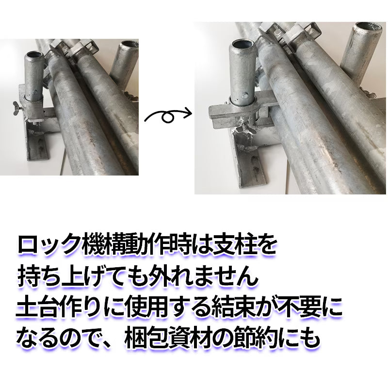 支柱まとめパレット　足場　支柱　結束資材　フクザワ　