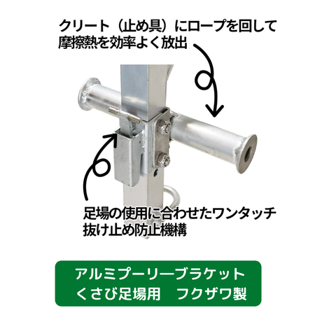 アルミプーリ―ブラケット　くさび式足場用