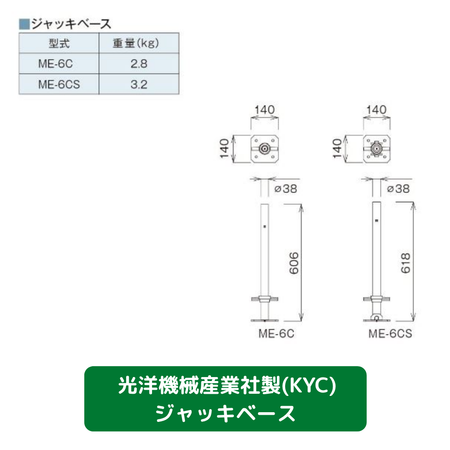 ジャッキ　光洋機械産業　KYC　足場