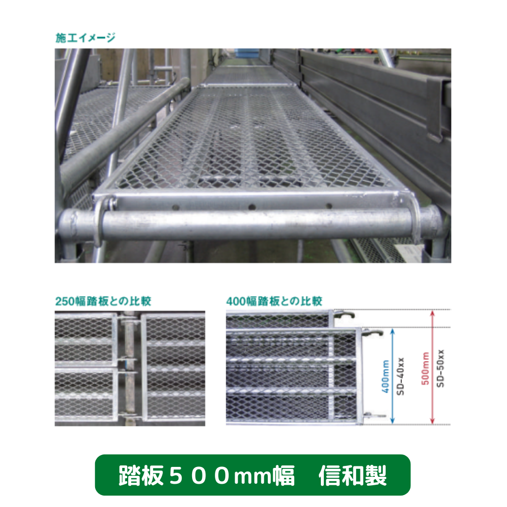 踏板　５００ｍｍ幅　足場　信和