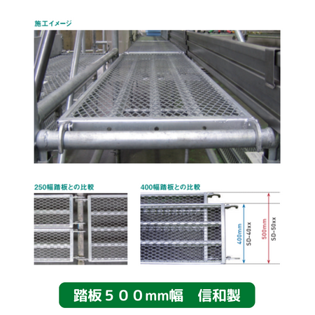 踏板　５００ｍｍ幅　足場　信和