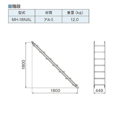 アルミ階段　足場　KYC