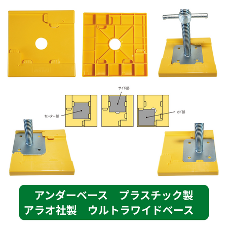 アンダーベース　プラスチック製　ウルトラワイドベース　足場　アラオ